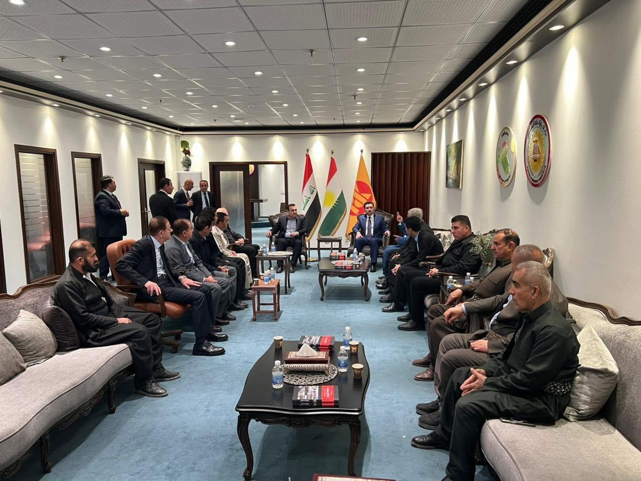 د.شاخەوان عبداللە پێشوازی لە شاندێکی جووتیارانی هەرێمی کوردستان دەکات
