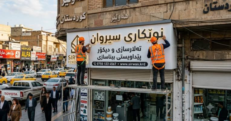 گرنگیی بەکوردییکردنی تابلۆی دوکانەکان لە هەولێر